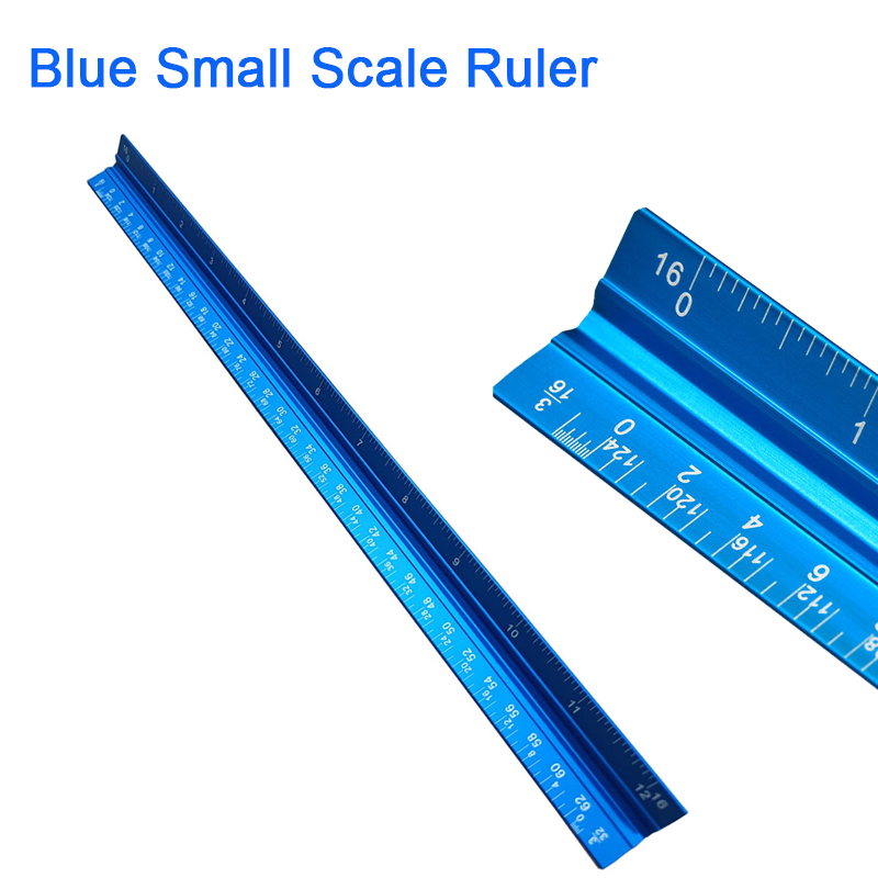 Aluminum Triangular Architect Ruler Laser-Etched Imperial Scales Multicolor  30CM