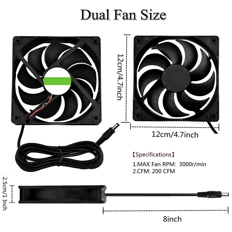 Solar Panel Fans Kit 10W 12V Solar Powered Auspuff Dual Fan Außen