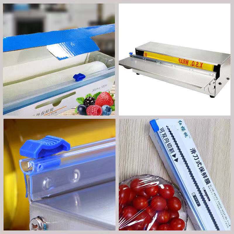 Description Picture 4 of itemHome Plastic Wrap Dispensers and Foil Film Cutter Food Cling Film Cutter Strip Stretch Tite Plastic Wrap Dispenser with Cutting