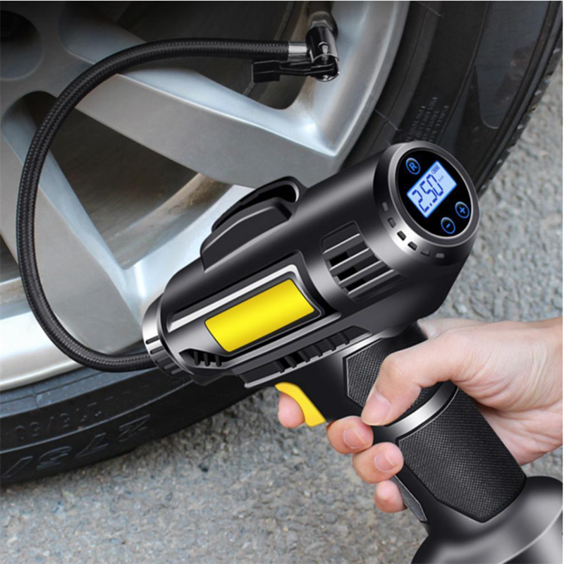 12V Portable Air Compressor 2000mah Car Pump Wired/Wirelsss Electric Car  Tire Inflator Air Pump for Tires Digital Auto Tire Bicycle Pump