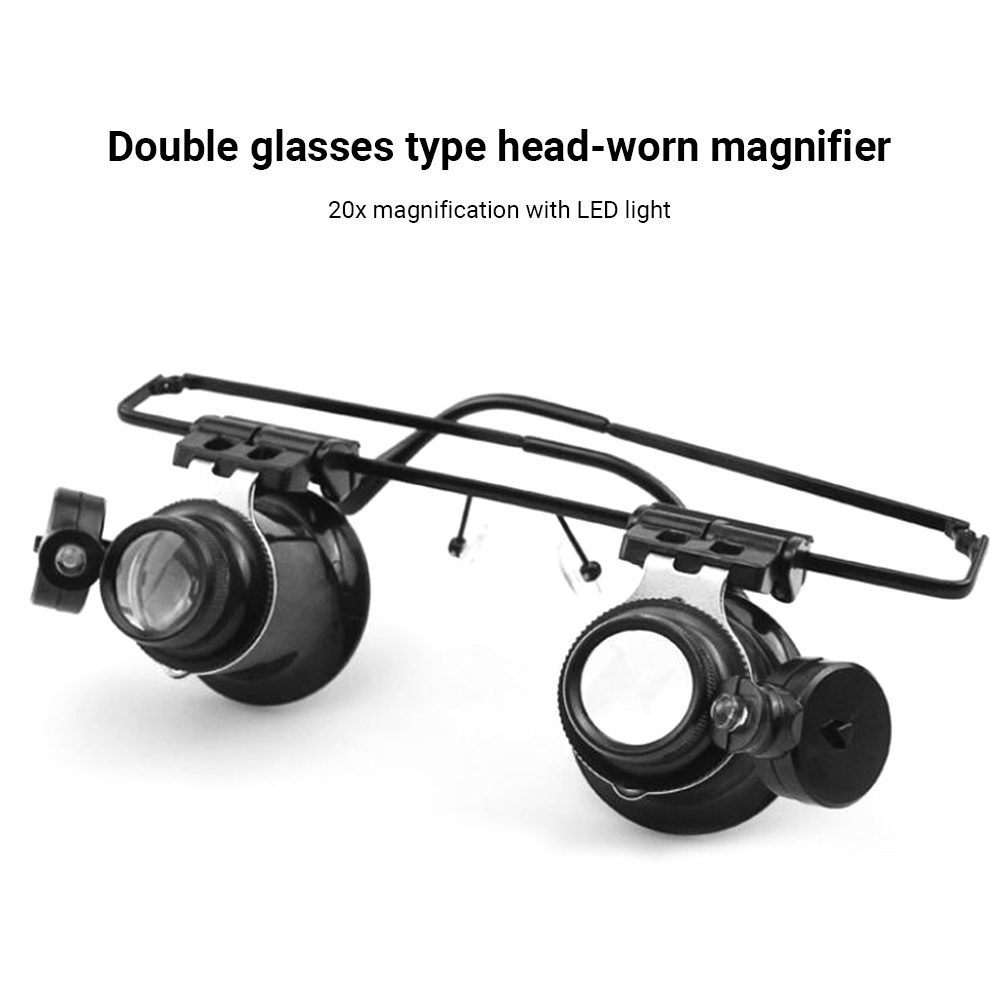 Double Eyed LED Head Mounted Led Timepiece Repair Magnifier With Light For  Maintenance From S2ly, $8.04
