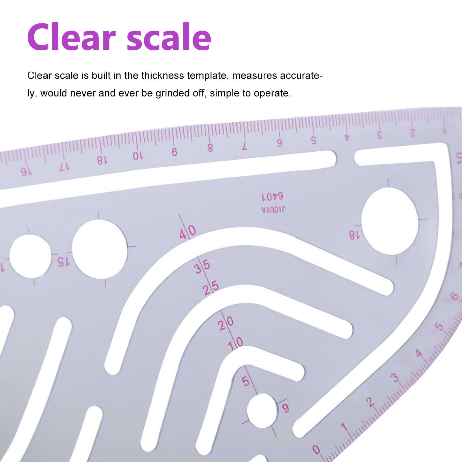 FRENCH CURVE RULER (w/ measurements) 9